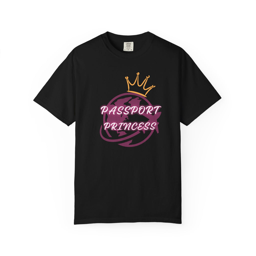 Passport Princess Garment-Dyed T-Shirt | Travel Shirt for Women | Vacation Outfit & Wanderlust Apparel