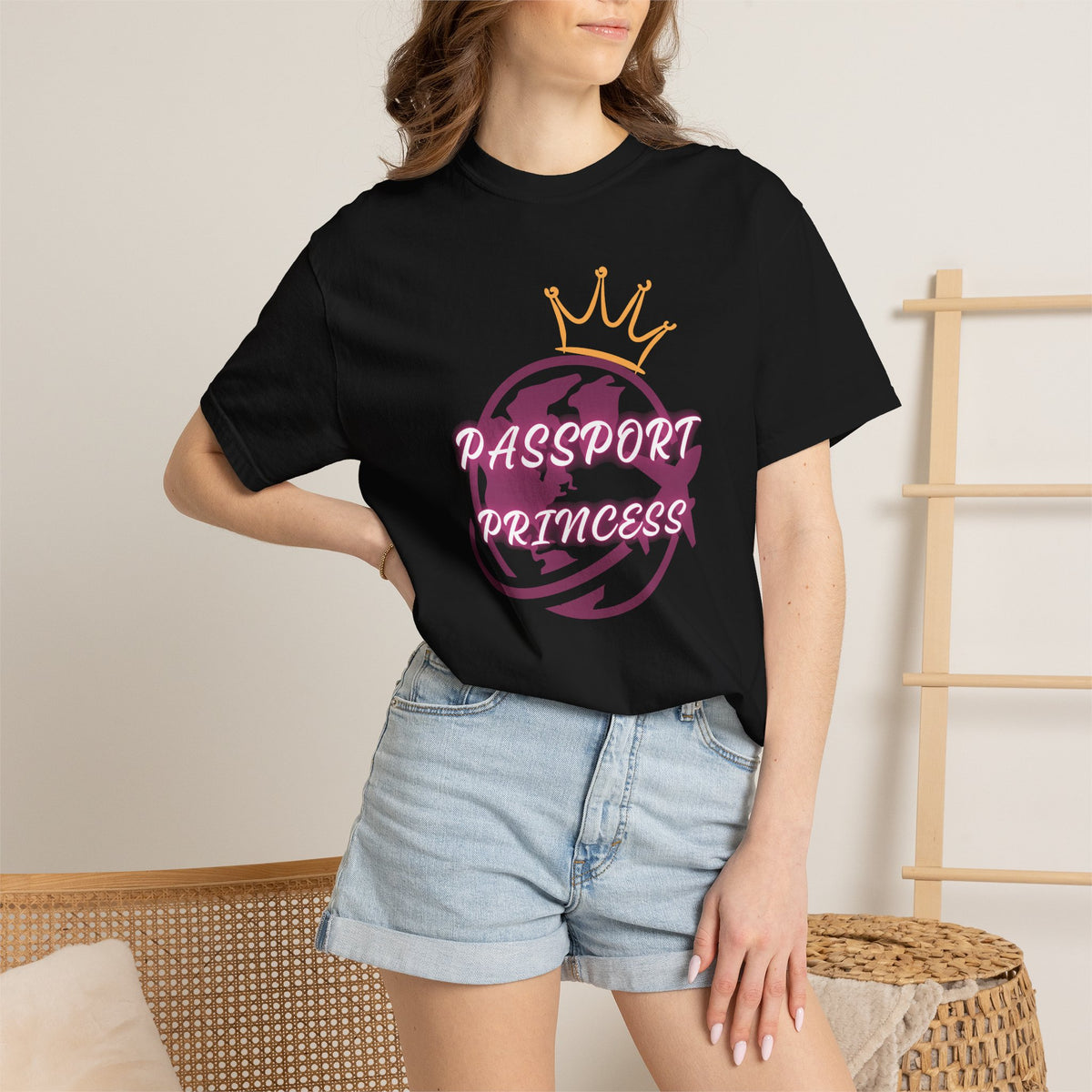 Passport Princess Garment-Dyed T-Shirt | Travel Shirt for Women | Vacation Outfit & Wanderlust Apparel