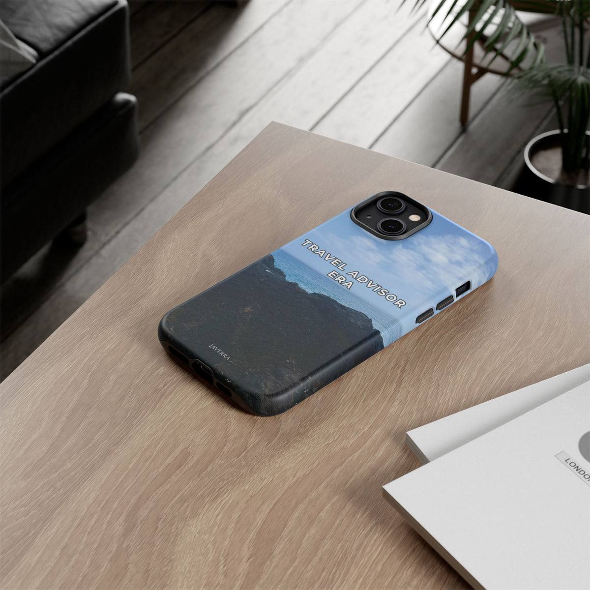 Travel Advisor Black  Lava Rock With Ocean View Tough Phone Case | Travel Agent Gift | Vacation Planner Phone Case | Travel Industry Accessory