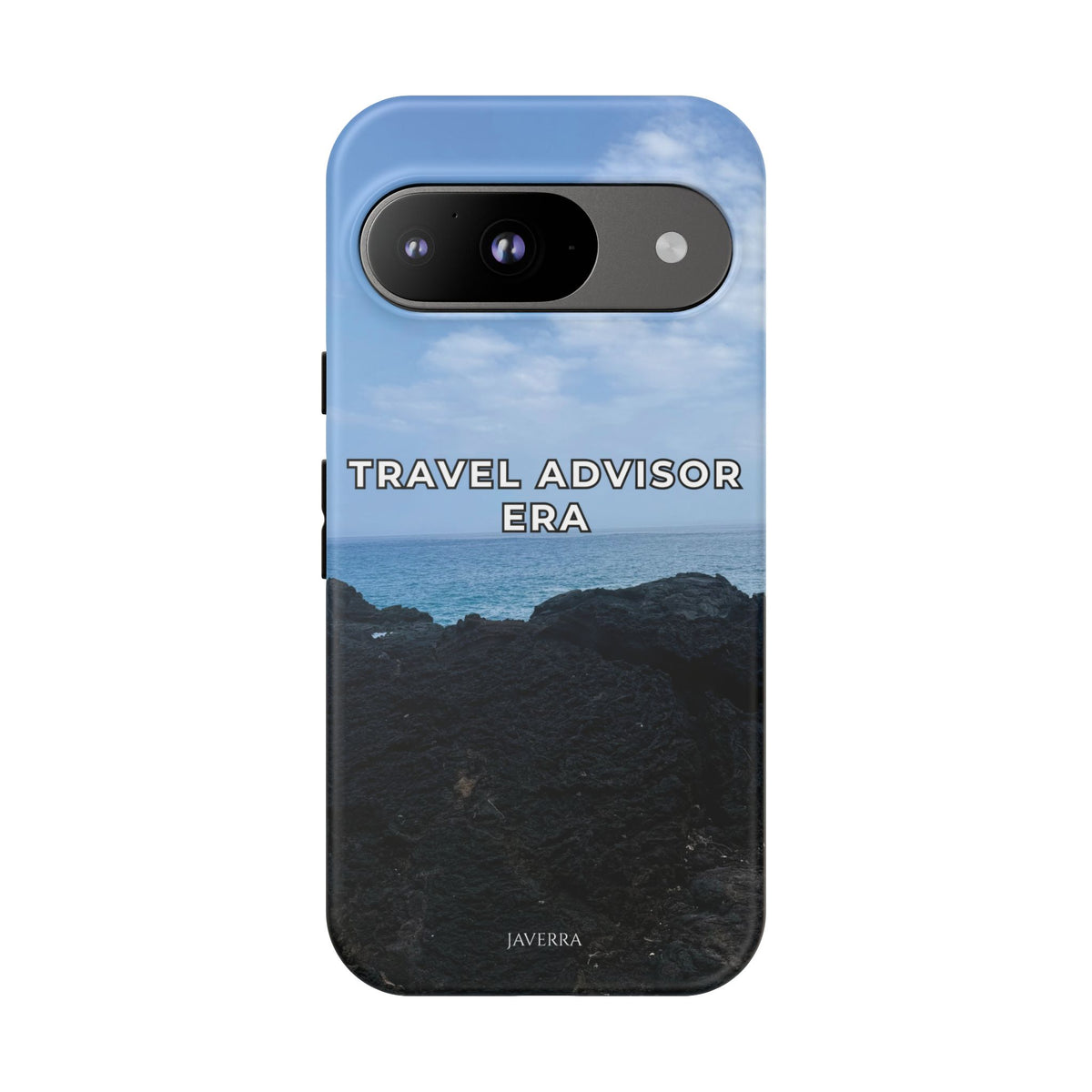 Travel Advisor Black  Lava Rock With Ocean View Tough Phone Case | Travel Agent Gift | Vacation Planner Phone Case | Travel Industry Accessory
