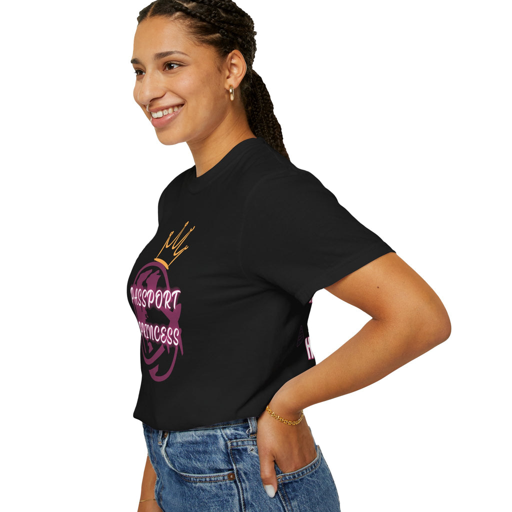 Passport Princess Garment-Dyed T-Shirt | Travel Shirt for Women | Vacation Outfit & Wanderlust Apparel